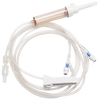 BD Gravity Set, Roller Clamp, (2) SmartSite Needle-Free Valves, 9", 86" from 2-Piece Male Luer Lock, 60 Drop/L, 104" Length, 17ml Fluid Path, Sterile, 100/cs (Continental US Only) - 9"