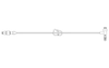 BD Pressure Rated T-Connector Extension Set, Removable MaxPlus Clear Needleless Connector, Pinch Clamp, Male Spin Lock, 6" Length, 1.3 mL PV, 50/cs (Continental US Only) - 6"