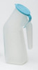 MEDEGEN MALE URINALS - Translucent Base, Powder Blue Lid, 12/cs