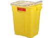BD Sharps Collector, 9 Gallon, Yellow Hinged Top, Yellow (not autoclavable), 8/cs (Continental US Only)