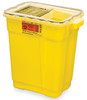 BD Sharps Collector, 9 Gallon, Yellow Hinged Top, Yellow (not autoclavable), 8/cs (Continental US Only)
