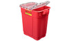 BD Sharps Collector, 9 Gal, Hinged Top Gasketed, Red, 8/cs (Continental US Only) - Red