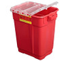 BD Sharps Collector, 9 Gal, Hinged Top, Red, 8/cs (Continental US Only) - Red