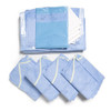 HALYARD DRAPES - Laparoscope/ Cholecystectomy Pack II, Includes: (1) 104" x 76" x 120" Drape with Adjustable Fenestration, (1) Large Evolution Non-Reinforced Surgical Gown in Overwrap, (2) Large Evolution Non-Reinforced Gowns, (1) 44" x 90" Back Tabl