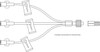 Acacia Extension Set, BD Qsyte™ Luer Access Split-Septum, 15cm (6") Macro Bore Tri-Extension Set, Spin Nut, 50/cs (Continental US Only) - 6"