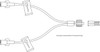 Acacia Extension Set, BD Qsyte™ Luer Access Split-Septum, 15cm (6") Small Bore Bi-Extension Set, Spin Nut, 50/cs (Continental US Only) - 6"
