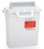 BD Sharps Collector, 3 Gallon, 15¾" x 13½" x 6", Counterbalanced Door, Pearl, 10/cs (Continental US Only) - 13½"