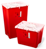BD PGII Sharps Container, 18 Gallon, Duo Port Access Lid, Red, 7/cs (Continental US Only) - Red