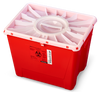 BD PGII Sharps Container, 18 Gallon, Duo Port Access Lid, Red, 7/cs (Continental US Only) - Red