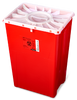 BD PGII Sharps Container, 18 Gallon, Duo Port Access Lid, Red, 7/cs (Continental US Only) - Red