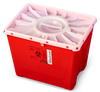 BD PGII Sharps Container, 18 Gallon, Duo Port Access Lid, Red, 7/cs (Continental US Only) - Red