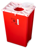 BD PGII Sharps Container, 18 Gallon, Duo Port Access Lid, Red, 7/cs (Continental US Only) - Red