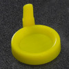 GLOBE SCIENTIFIC GENERAL PURPOSE CENTRIFUGE TUBES & CAPS Snap Cap for Flared-Top Centrifuge Tube w/ Sanitary Grip, Yellow, 1500/cs
