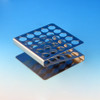 GLOBE SCIENTIFIC STAINLESS STEEL RACK Stainless Steel Rack (for 15, 16, and 17 mm Tubes), 25-Place