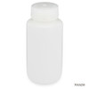 GLOBE SCIENTIFIC DIAMOND™ REALSEAL BOTTLES Diamond RealSeal™Bottle, Wide Mouth Round, HDPE with PP Closure, 250mL, 12/bg