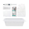 HR® TRUADVANCE® INSERTION TRAYS/KITS Insertion Tray, TruAdvance™, Foley Insertion Tray 800ml Peel-Lid Tray, 30ml Pre-Filled Sterile Water Syringe, (3) BZK Pre-Saturated Swabsticks, Underpad, Fenestrated Drape, 5g Packet of Lubricant, and 1pr Large Vi