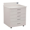 MTI MOBILE CABINET MTC-1SG Mobile Cabinet, 5-Drawer, with Locks, RH Laminate-Shadow, Trim-White ( ONLY) (Continetal US & Canada)