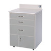 MTI MOBILE CABINET MTC-AS Mobile Cabinet, 3-Drawer, 2-Door, Laminate-Crystal, Trim-White ( ONLY) (Continetal US & Canada)