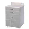 MTI MOBILE CABINET MTC-ASG Mobile Cabinet, 3-Drawer, 2-Door, with Locks, RH Laminate-Shadow, Trim-White ( ONLY) (Continetal US & Canada)