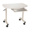 MTI INSTRUMENT TABLE OSIT-1001 Instrument Table, with Pull Out Tray, Laminate-Crystal, Trim-White ( ONLY) (Continetal US & Canada)