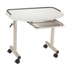 MTI INSTRUMENT TABLE OSIT-2001 Instrument Table, with Edge Guard, Pull Out Tray, Solid Surf-Frosty White ( ONLY) (Continetal US & Canada)