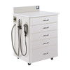 MTI MOBILE CABINET MTCDV-2 Mobile Cabinet, 5-Drawer, with Dust Vac, LH, 115V, Laminate-CRYSTAL, Trim-White ( ONLY) (Continetal US & Canada)