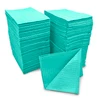 TIDI 2-PLY TISSUE/POLY TOWEL & BIB - Towel, 2-Ply Tissue & Poly, Teal, 13" x 18", 500/cs