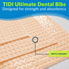 TIDI 3-PLY TISSUE/POLY TOWEL & BIB - Towel, 3-Ply Tissue & Poly, Peach, 13" x 18", 500/cs