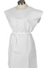 TIDI TISSUE POLY TISSUE PATIENT GOWN - Exam Gown, 30" x 42", Adult, White, T/P/T, Front or Back Opening, 50/cs