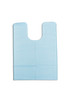 TIDI 3-PLY TISSUE/POLY ORAL SURGERY BIB - Oral Surgery Bib, 18" x 25", 3-Ply, Blue, 250/cs