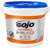 GOJO FAST WIPES® HAND CLEANING TOWELS Heavy Duty Hand Cleaning Towels, 130 Ct Bucket, 4/cs