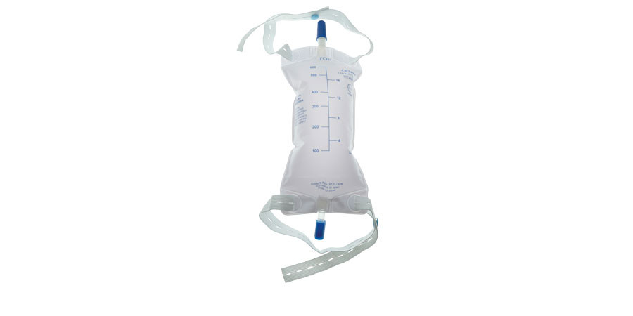 AMSINO AMSURE® URINARY LEG BAGSLeg Bag, 600mL Medium, Bottom Draining, Anti-Reflux, Push-Pull Valve with 2 Pre-Assembled Latex Free (LF) Straps, Sterile Fluid Pathway, 48/cs (120 cs/plt)