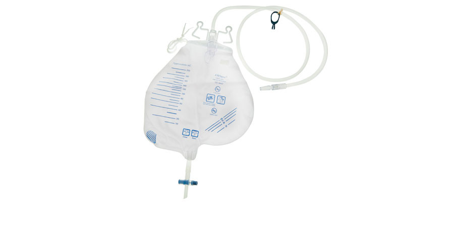 AMSINO AMSURE® URINARY DRAINAGE BAGSDrainage Bag, 2000mL, Anti-Reflux Chamber, Pre-Pierced Needle Free Sampling Port (Luer Slip or Blunt Cannula Compatible), Universal Double Hook & Rope Hanger, T-Tap Drain Port, Sterile Fluid Pathway, 20/cs (60 cs/p