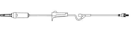 AMSINO AMSAFE® IV ADMINISTRATION SETSIV Admin Set, 15 Drops Per mL, 83" Length, 17mL Priming Volume, Vented/ Non-Vented Basic Set, Roller Clamp, (1) AMSafe® Needle-Free Y Site 6" From Distal End, Rotating Male Luer Lock, PE Poly Pouch, 50/cs