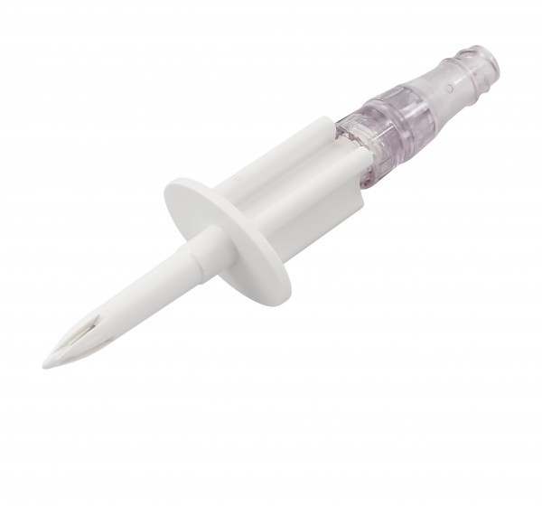 AMSINO AMSAFE® IV CONNECTORSAMSAfe Needle-Free Connector, I.V. Bag Spike, 0.34ml PV, DEHP-Free, Latex-Free (LF), Sterile, 50/cs