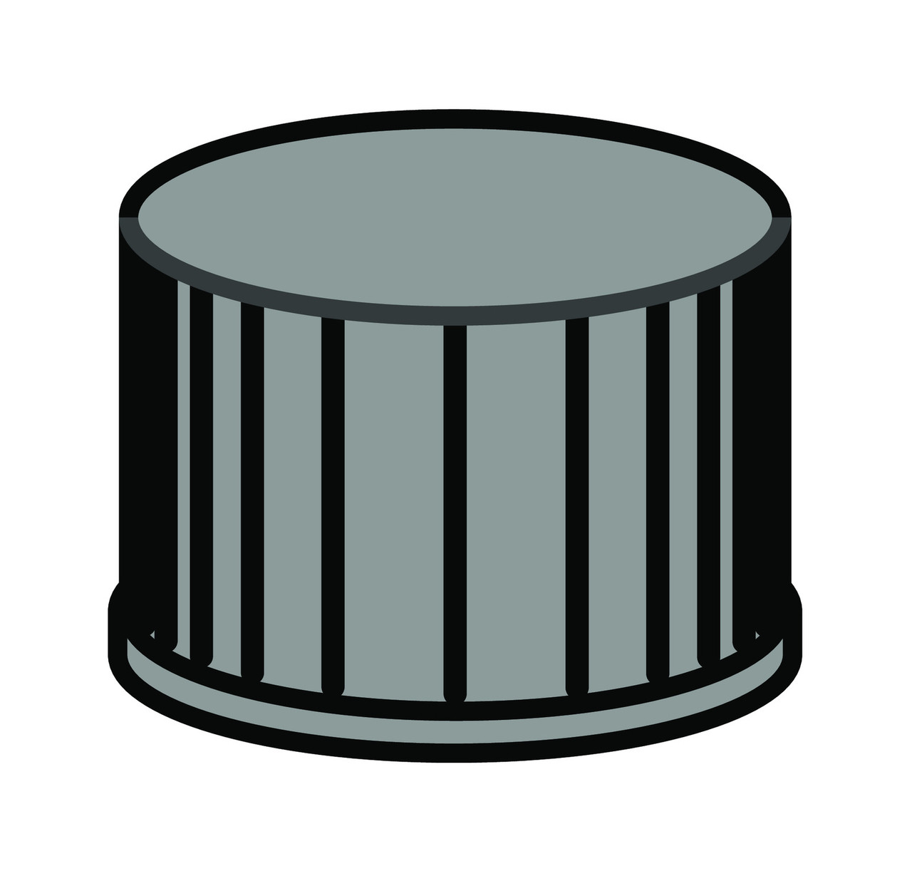 SC N8-nH, blk, Sil w/PTFE r, 45°, 1.3