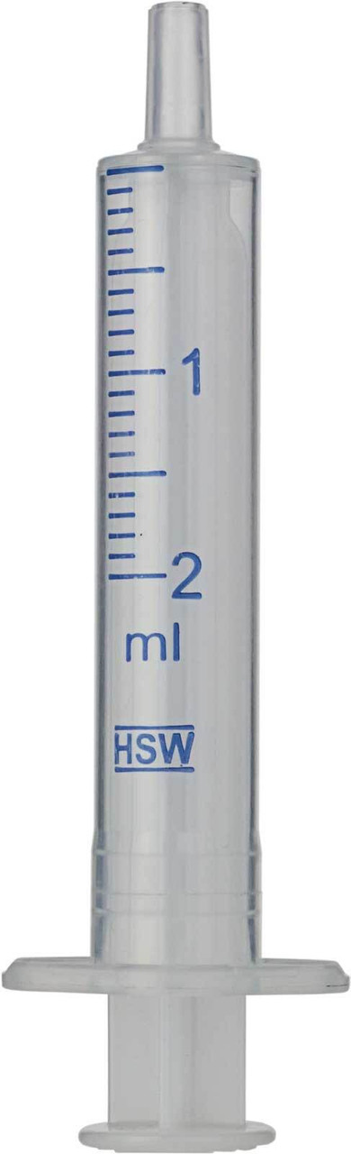 Disposable syringe, Luer tip,  2 mL
