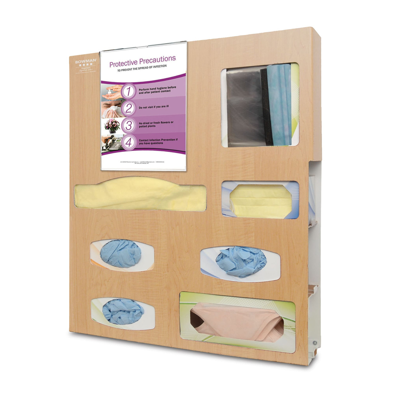 MARKETLAB BOWMAN PROTECTION ORGANIZER - Protective Wear Isolation Bundle, Includes: (1) PS016-0223 Protection System, (1) MP-047 Sign Holder (Clip-On) (Made in USA)