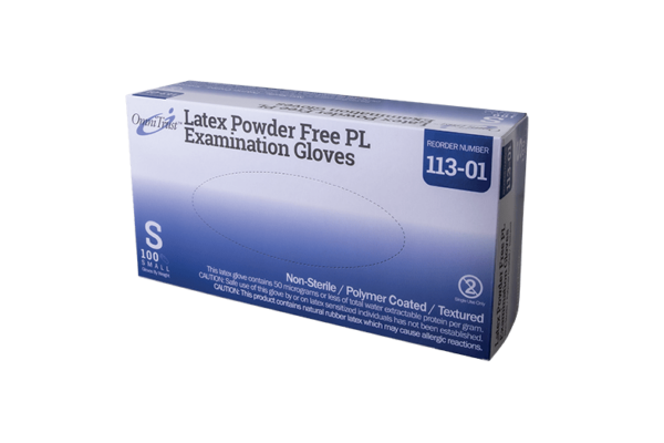 Exam Glove, Latex, Small, Powder Free (PF), 100/bx, 10 bx/cs (75 cs/plt) (See additional pricing for drop ship orders less than 1,000 cs)