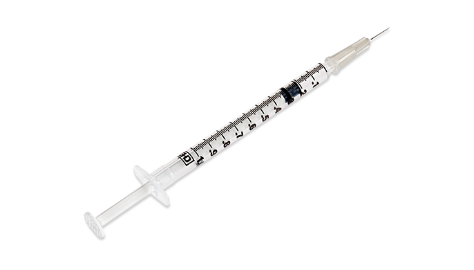 Syringe with Needle, 1 ml, S/T, 27G x 3/8", IB, 100/pk, 8 pk/cs (Continental US Only) (Drop Ship Requires Pre-Approval)