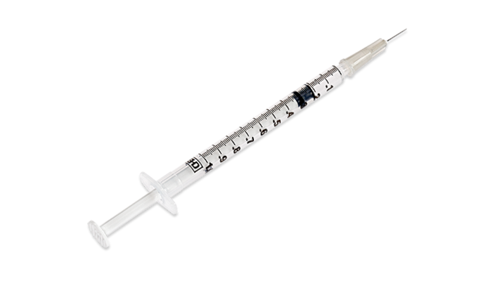 Syringe with Needle, 1 ml, S/T, 27G x 3/8", IB, 100/pk, 8 pk/cs (Continental US Only) (Drop Ship Requires Pre-Approval)