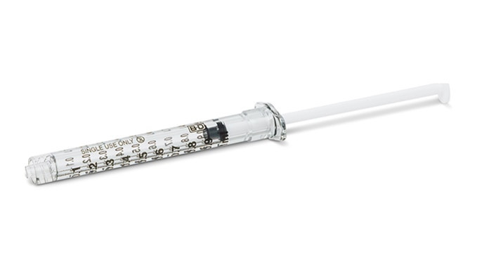 BD Syringe Only, 1mL, Luer-Lok™ Tip, Sterile, Individually Wrapped, 100/bx, 8 bx/cs (Continental US Only)