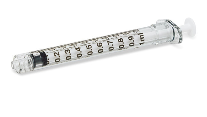 BD Syringe Only, 1mL, Luer-Lok™ Tip, Sterile, Individually Wrapped, 100/bx, 8 bx/cs (Continental US Only)