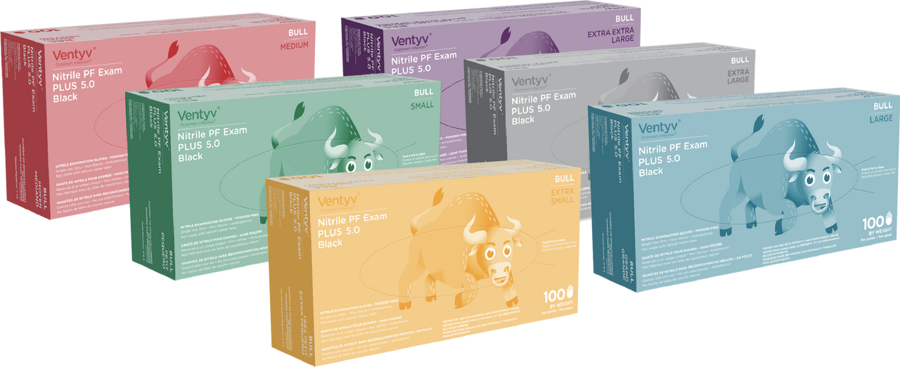 Glove, Exam, Nitrile, Plus, Bull, Powder-Free, Medium (BULL)