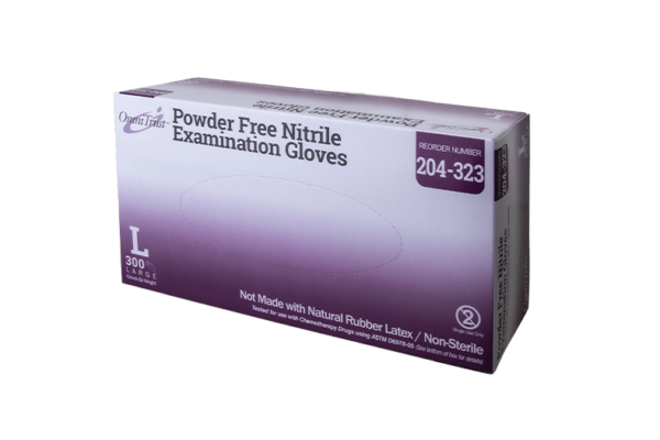 OMNITRUST Exam Glove, Nitrile, Large, Powder Free (PF), Blue, 300/bx, 10 bx/cs (50 cs/plt) (See additional pricing for drop ship orders less than 1,000 cs)
