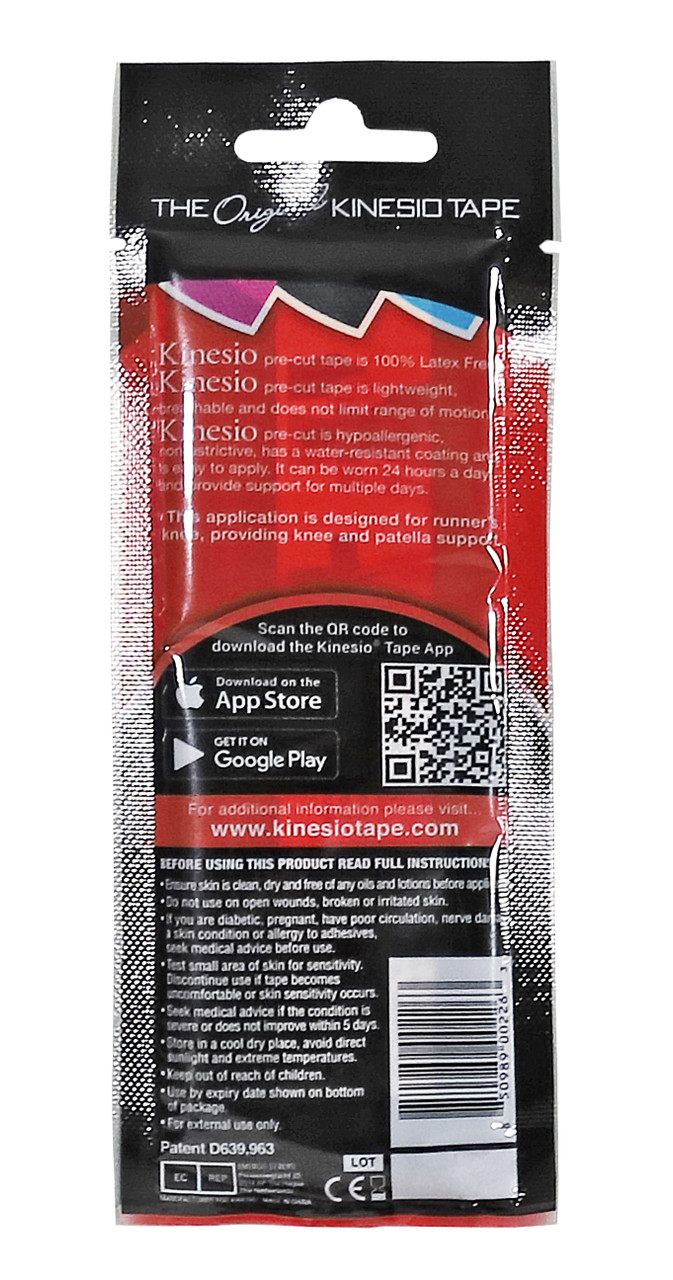 KINESIO TAPE PRE CUTS - Knee Pre Cut, 20 app/bx   (020801)