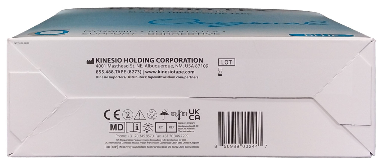 KINESIO TEX CLASSIC TAPE - Classic Tape, 2" x 34 yds, Blue, Bulk  (090301)