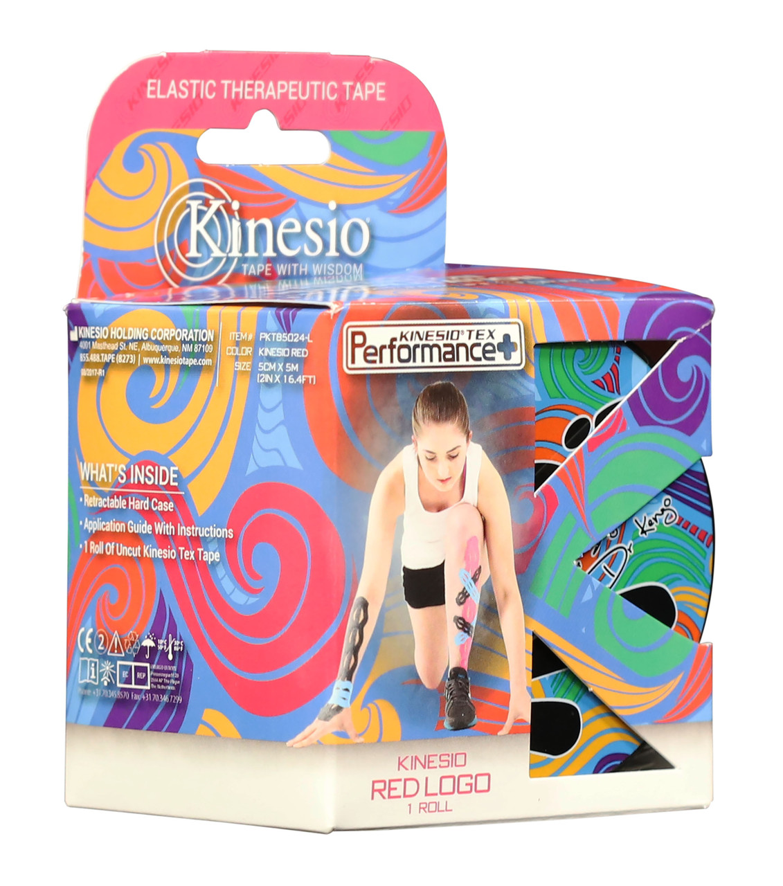 KINESIO® TEX PERFORMANCE+ TAPE - Performance+ Tape, 2" x 5.5 yd. Red w/Logo, 4 rolls/bx   (092132)