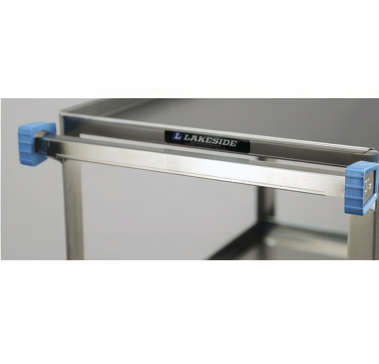 LAKESIDE GUARD RAIL CARTS - Cart, 16¼"W x 27½"L x 33 3/8"H, 300 lb Capacity, 3 Shelves, 3½" Swivel Casters, 15½" x 24" Shelf, 9¼" Clearance