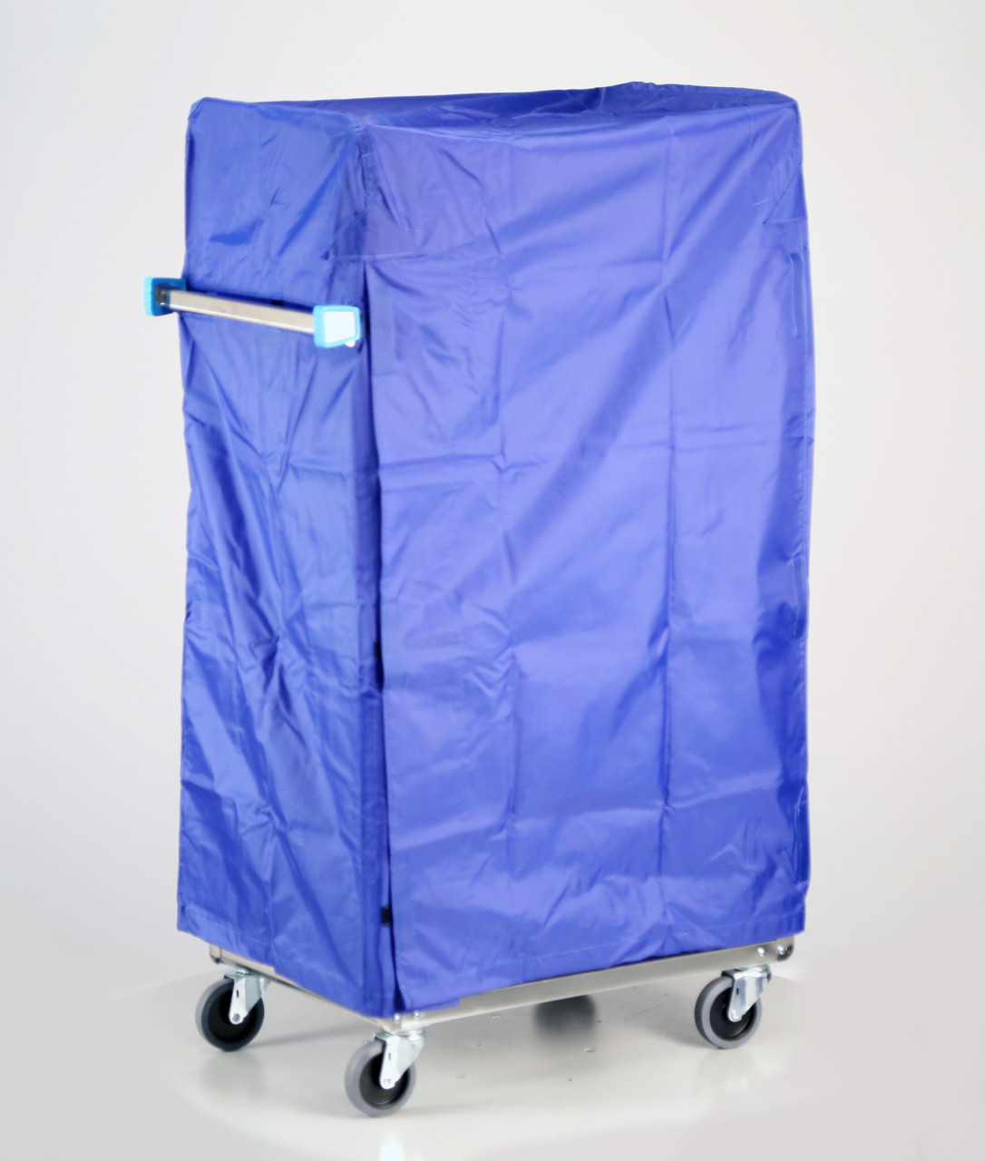 LAKESIDE LINEN CARTS - STAINLESS STEEL - Cart & Cover, 16¼"W x 27½"L x 46"H, 4 Shelves, 3½" Swivel Casters